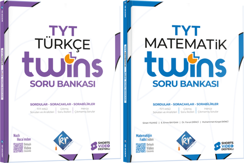 TYT Twins Türkçe Matematik Soru Bankası Seti KR Akademi Yayınları