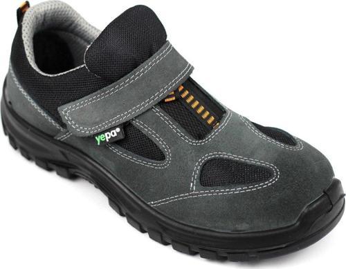 B34 14-53 Gri Süet Yazlık Çelik Burunlu İş Ayakkabısı 40 Numara