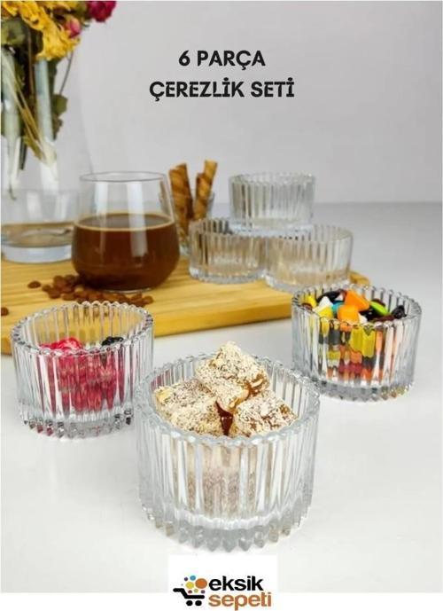Sultan Cam Çerezlik Sunum Kasesi 6 Parça