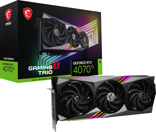GEFORCE RTX 4070 TI GAMING X TRIO 12G GDDR6X HDMI DP 192Bit