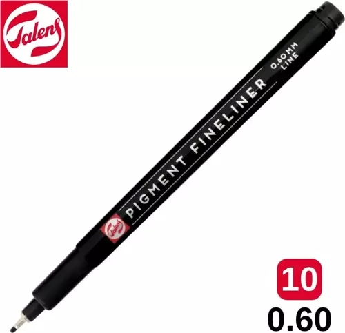 Pigment Fineliner Teknik Çizim Kalemi Siyah 10 (0.60mm) /