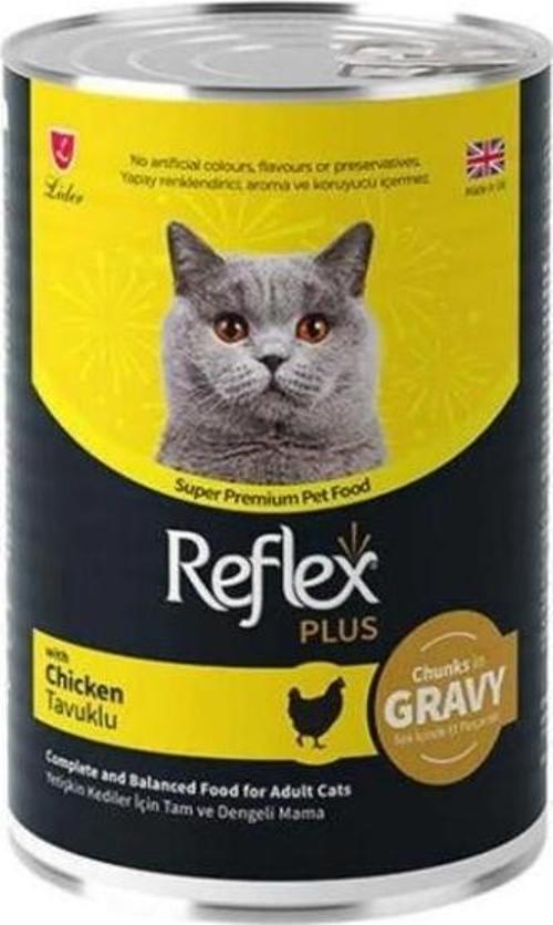  Hızlı Teslimat Reflex Plus Gravy Tavuklu Sos İçinde Et Parçacıklı Kedi Konservesi 400 Gr