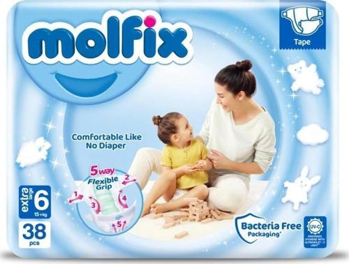 Nessiworld Molfix Bebek Bezi Fırsat Paketi 6 Beden 15+ Kg 38 Adet