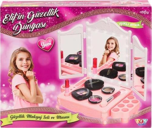 Zey2044 Led Işıklı Elif'In Güzellik Dünyası Makyaj Seti -Zey Toys
