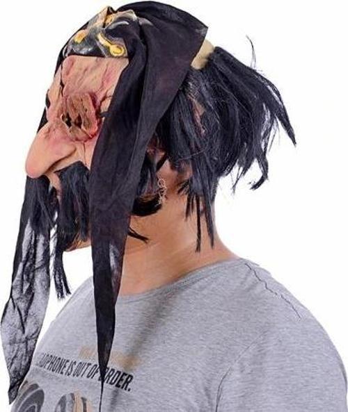 Lateks Saçlı Sakallı Korsan Maskesi