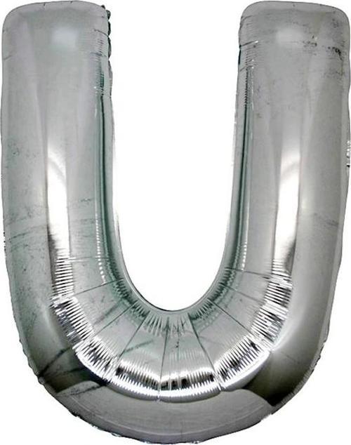 U Harf Folyo Balon Gümüş Renk 40 Inç