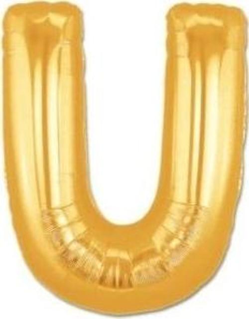 U Harf Folyo Balon Altın Renk  40 Inç