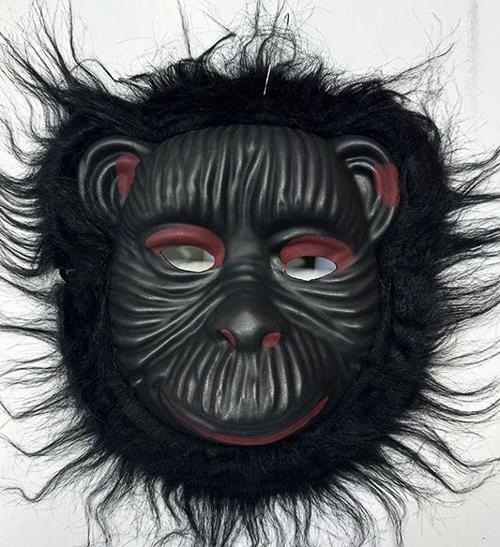 Orangutan Maskesi - Maymun Maskesi - Goril Maskesi Yetişkin Çocuk Uyumlu Siyah Renk Mod