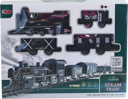 Ff-1603C-4C Sesli Ve Işıklı Buharlı Tren Oyun Seti -Vardem Oyuncak