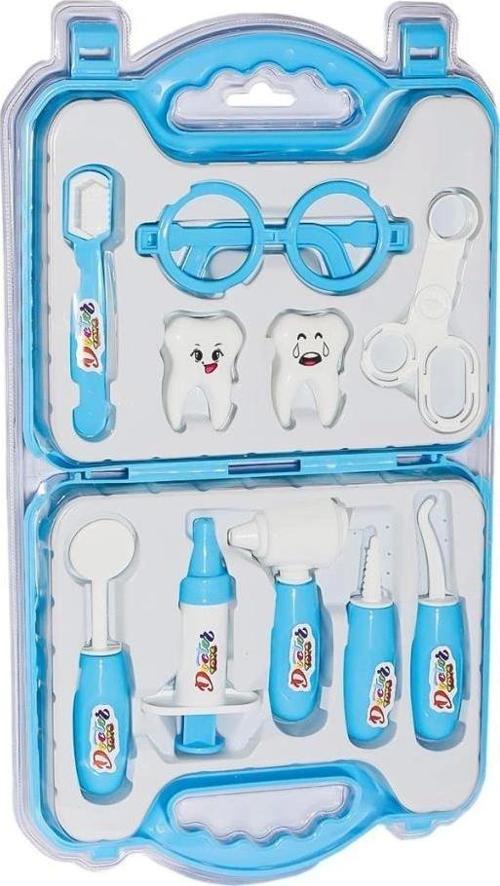 Ern-2040 Çantalı Mavi Dişçi Seti -Heroes Toys