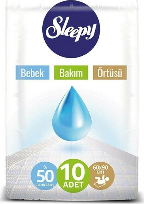 Nessiworld Sleepy Babycare Bebek Bakım Örtüsü 60x90 10 Adet
