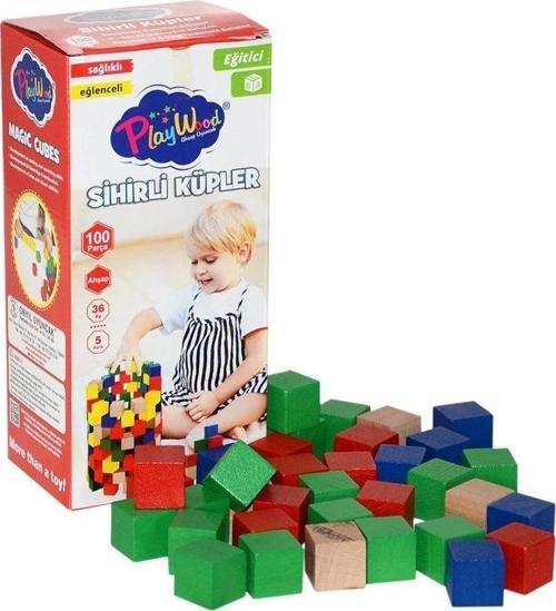Playwood Ahşap 100 Parça Sihirli Küpler