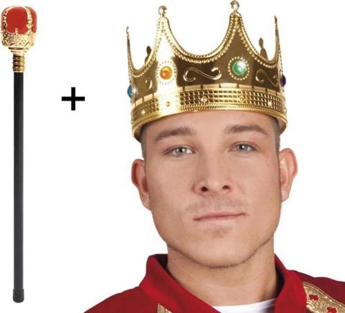 Altınrenk60Cmkraltacıkraliyettacıvekırmızıtopuzlukralasasıseti