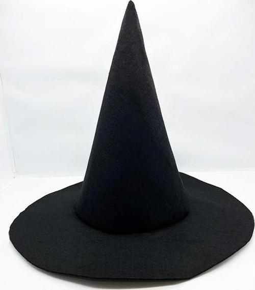 Siyah Renk Keçe Cadı Şapkası 35X38 Cm