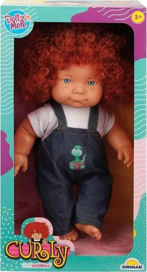 30151 Sunman, Curly Kıvırcık Saçlı Bebek 35 Cm