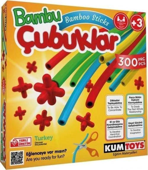 5462 Kumtoys, Bambu Çubuklar - 300 Parça / +3 Yaş