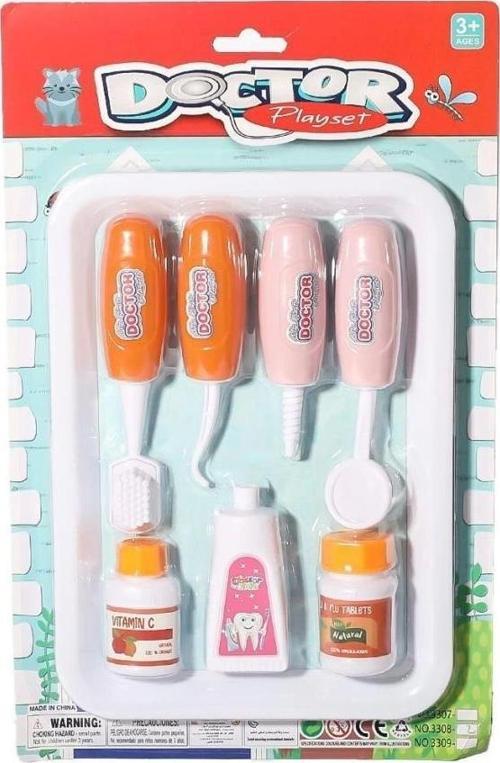 3308-2 Tepside Doktor Dişçi Seti -Birliktoys