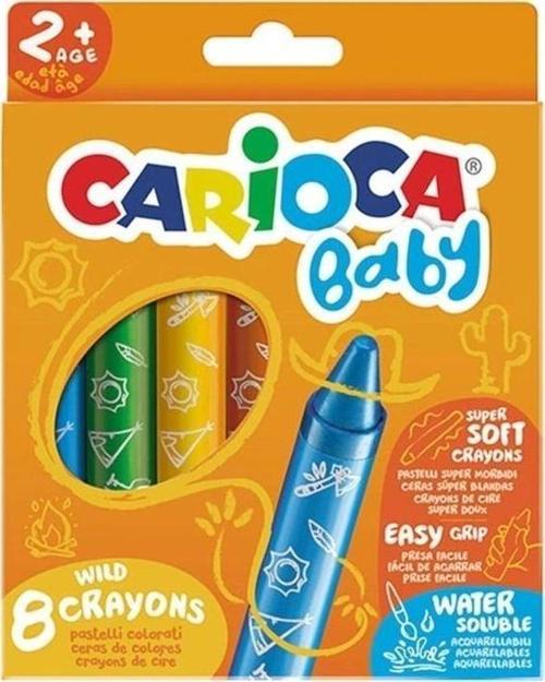 Nessiworld Carioca Jumbo Bebek Elleri Kirletmeyen Pastel Boya Kalemi 8'Li