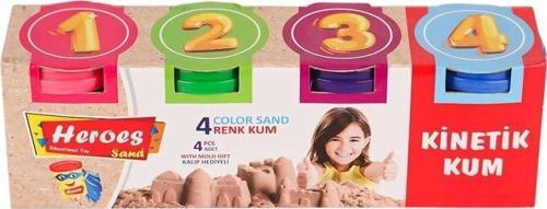 Nessiworld KUM-022 Heroes Kinetik Kum 4'lü -Eren Eğitici Oyuncak