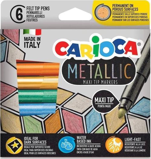 Nessiworld Carioca Metalik Jumbo Keçeli Kalem 6'Lı