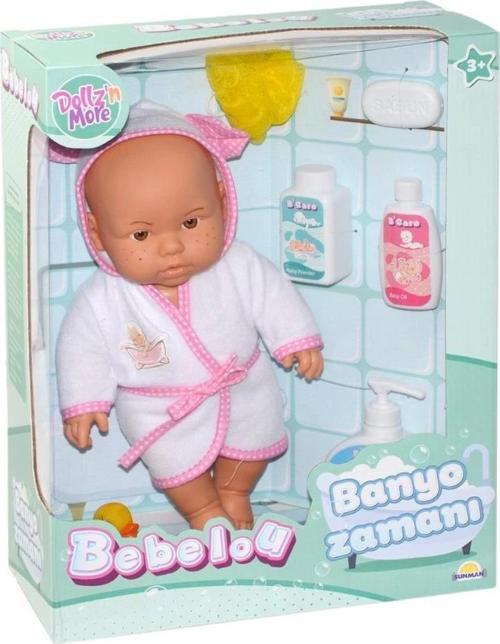 030031 Sunman, Bebelou Banyo Zamanı Bebek Seti, 35 Cm / +3 Yaş