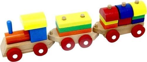 Playwood Eğitici Ahşap Bloklu Bultak Tren 351