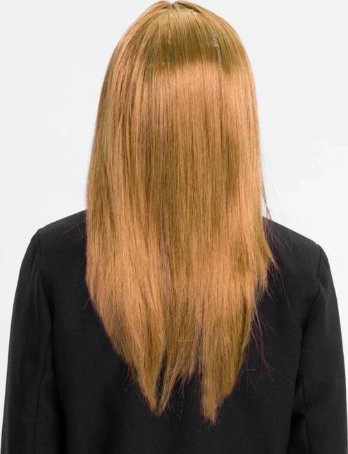 Altın Renk Düz Kesim İÇi Astarlı Uzun Parti Peruğu Takma Saç