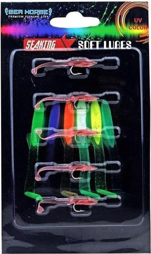 Glow 4,5cm 5 Li Paket Silikon Balık C2