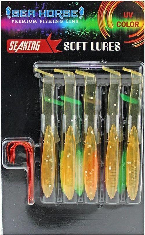 Glow 6,5cm 5 Li Paket Silikon Balık C1