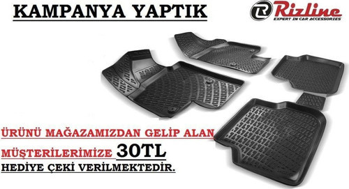 Mercedes A Uyumlu Serisi W176 2012 Sonrası 3D Havuzlu Paspas Rizline