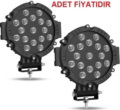 Offroad Sis Uyumlu Lambası 17 Power Ledli 51W Siyah Çerçeve Takım 12-48V