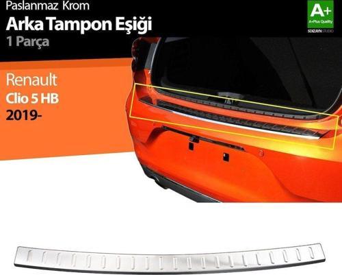 Renault Clio Uyumlu 5 Krom Arka Tampon Eşiği 2019 Ve Üzeri