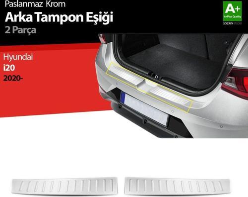 Hyundai İ20 Uyumlu Krom Arka Tampon Eşiği 2 Parça. 2020 Üzeri