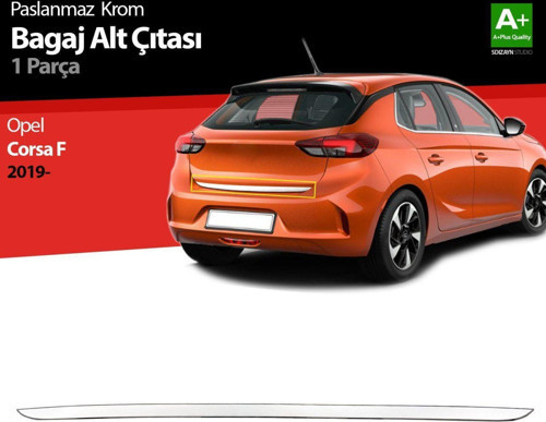 Opel Corsa Uyumlu F Krom Bagaj Alt Çıtası 2019 Üzeri