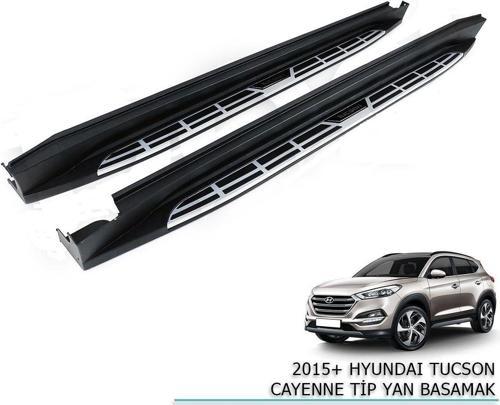 Hyundai Tucson Uyumlu 2015 - Oto Koruma Yan Basamak Oem Square Style