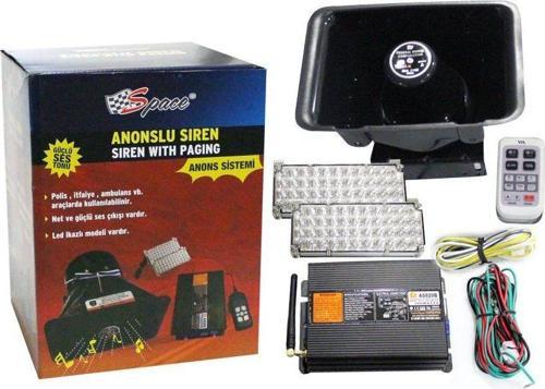 Led İkazlı Uzaktan Kumandalı (13 Sesli) Siren/Sssr41