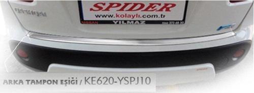 Nissan Qashqai Uyumlu J10 Arka Tampon Eşiği Krom 2007-2013