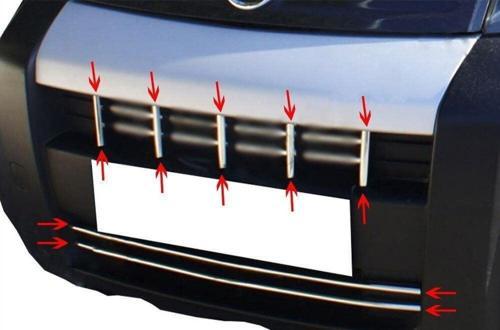 Peugeot Bipper Uyumlu Ön Tampon Çıtası 7 Parça Krom 2008 Ve Sonrası