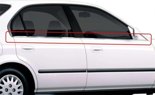 Honda Civic Uyumlu 6 Cam Çıtası 4 Parça Krom 1998-2002