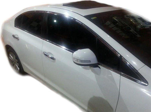 Honda Civic Uyumlu 9 Cam Üst Çıtası 8 Parça Krom 2012 Ve Sonrası