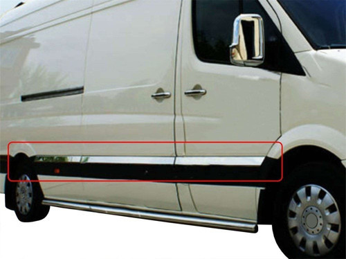 Volkswagen Crafter Uyumlu Yan Kapı Çıtası 10 Parça Krom (Extra Uzun) 2006-2011