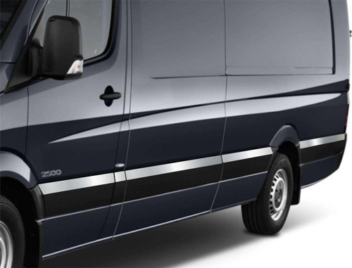 Mercedes Sprinter Uyumlu W906 Ncv3 Yan Kapı Çıtası 10 Parça Krom (Extra Uzun) 2006 Ve Sonrası