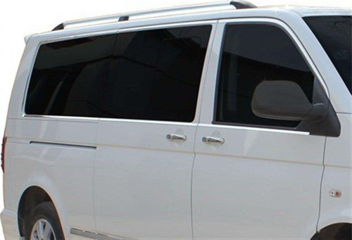 Volkswagen Caravelle Uyumlu T5 Cam Çerçevesi 14 Parça Krom (U.Ş) Çift Sürgü 2003-2010