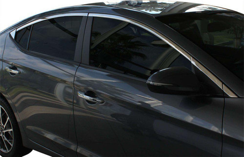 Hyundai Elantra Uyumlu 6 Cam Üst Çıtası 10 Parça Krom 2016 Ve Sonrası