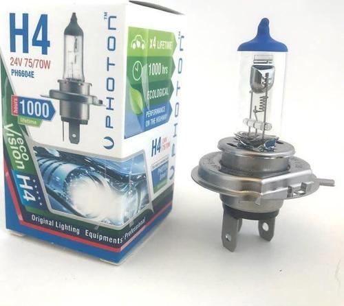 H4 24V Uyumlu 75/70W Eco 0,3 Fazla Işık