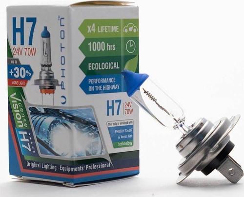 H7 24V Uyumlu 70W Eco 0,3 Fazla Işık