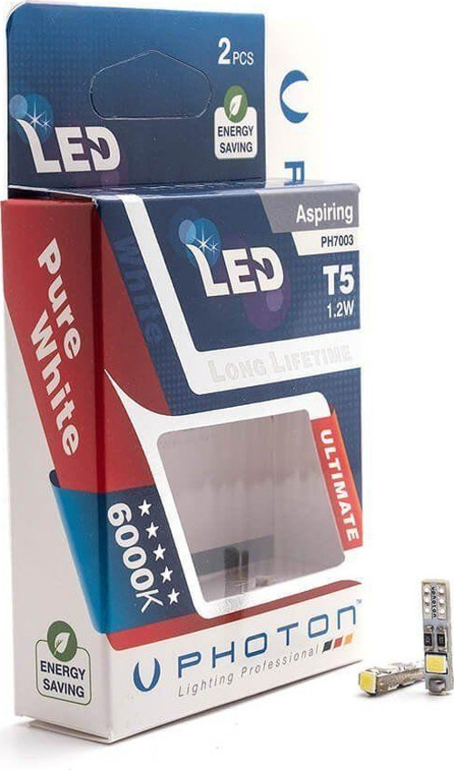 T5 12/24V Uyumlu 1.2W Canbus 3'Lü Ph7003 LED