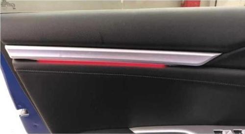 Honda Civic Uyumlu Fc5 2016-2020 Kapı İç Çıta Ambians 2 Parça Kırmızı