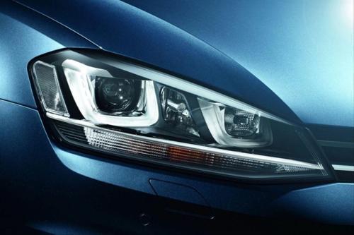 Volkswagen Golf Uyumlu 7 U LED Far Silver Haraketli Sinyal -(Uzun Kısa LED Aydınlatmalar Farın İçinde)