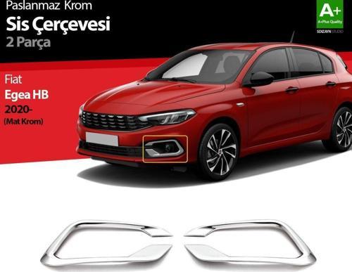 Fiat Egea Uyumlu Sedan Krom Sis Çerçevesi 2 Parça. 2020 Üzeri (Mat Krom)